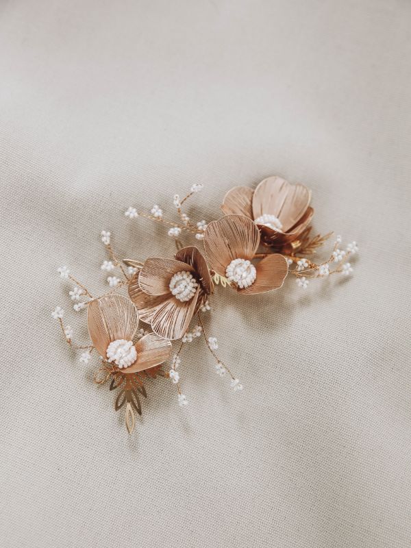 ISABELLA Blumen Haarranke mit Dekorative Perlen