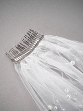 
                        
                          Load image into Gallery viewer, JOELLE Dazzling Pearl English Tulle Soft Veil
                        
                      