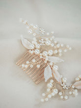 
                        
                          Load image into Gallery viewer, TAYLOR Handmade Swarovski Pearl Floral Hair Comb
                        
                      