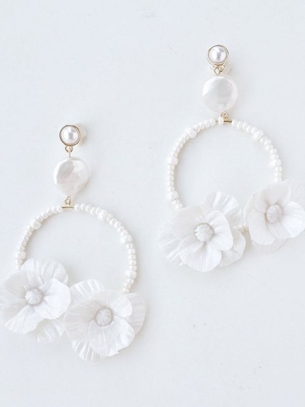 ANYA Floral Hoop - Earrings from Janice Tan